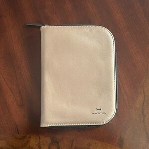 Halston Gold Metallic Travel Jewelry Case